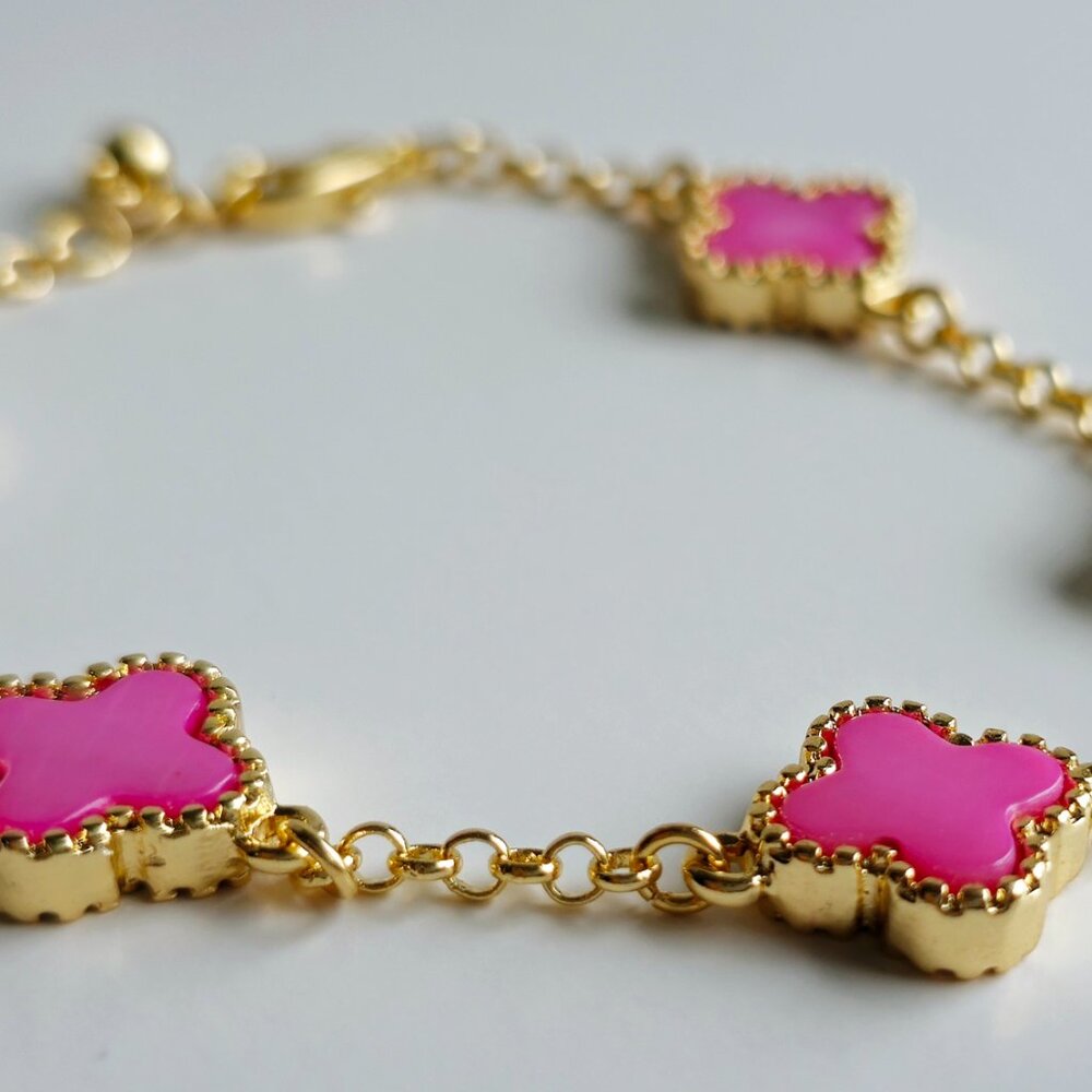 Gold and Pink‎ Bracelet - Picture 4 of 4